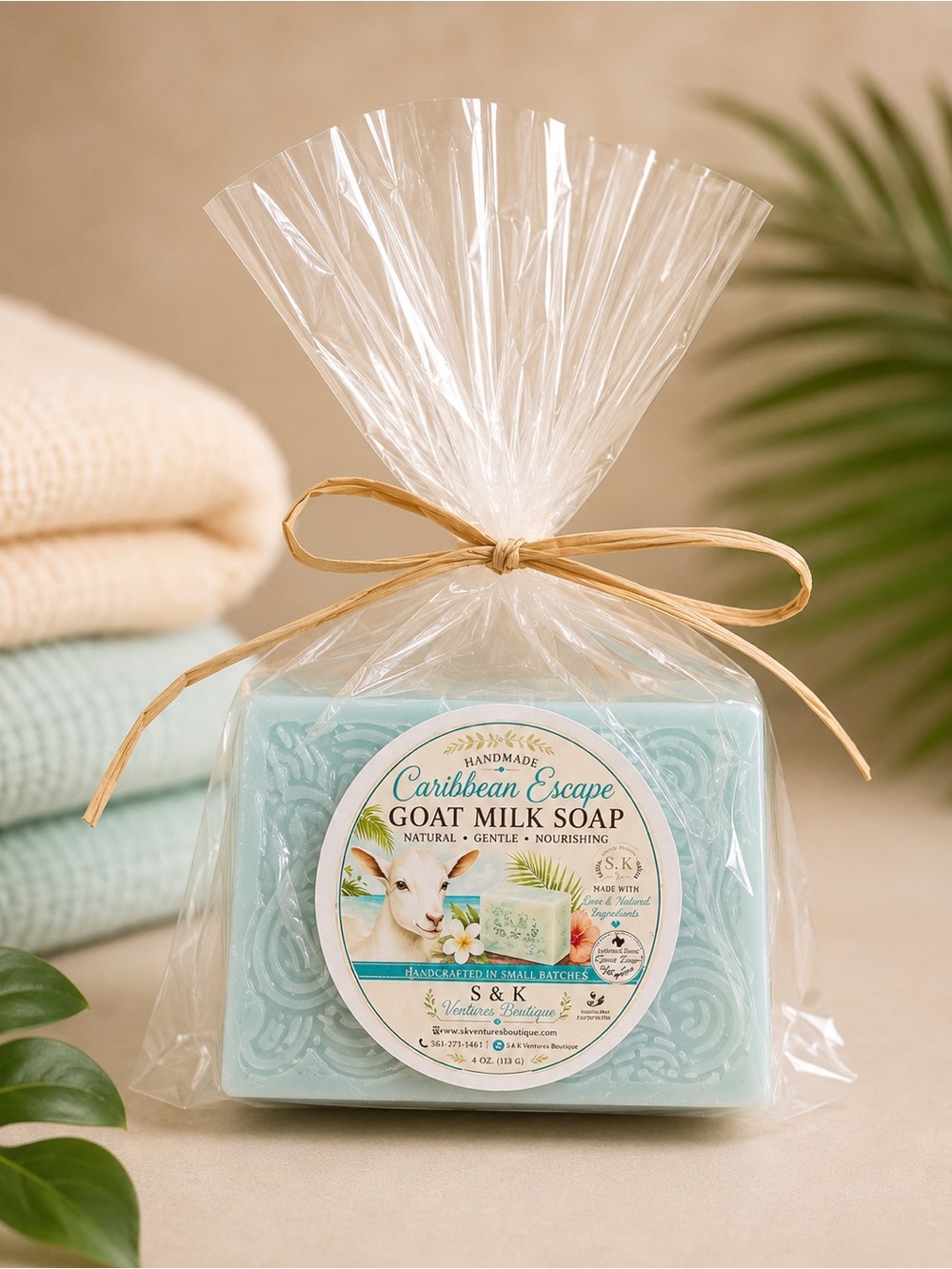 Caribbean Escape Goat Milk Soap - Light Aqua